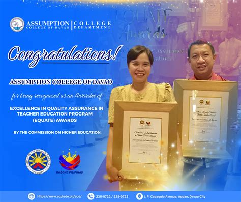 Assumption College of Davao – Quality Transformative Education.
